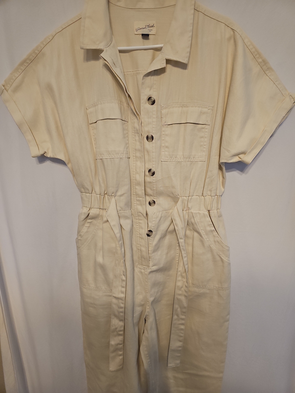 Jumpsuit | Size 6 | Belted Button Front | - Picture 3 of 11